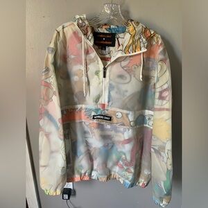 Members Only 90’s TV Characters Raincoat - Multicolor Cartoon Design